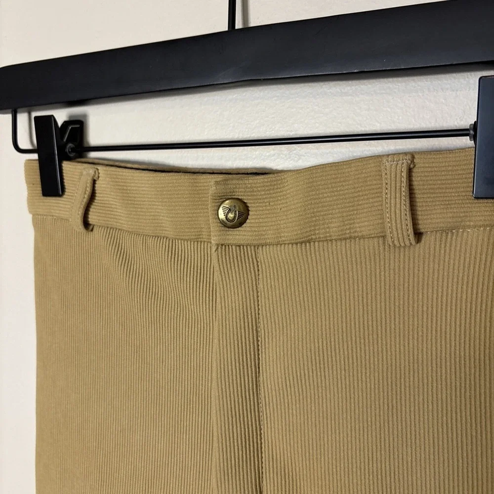TUFF RIDER Tan Equestrian Riding Faux Suede Ribbed Breeches Pants‎ Girls 16